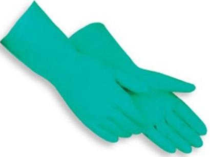 Durawear Industrial Unsupported Green Nitrile Flock Lined 13" Glove - 15 mil