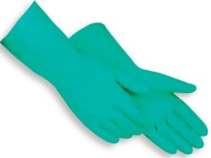 Durawear Industrial Unsupported Green Nitrile Flock Lined 13" Glove - 15 mil