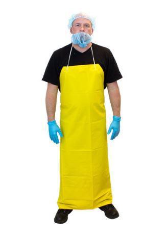 Yellow Vinyl Reinforced Polyester Aprons 35 mil, 35 x 50