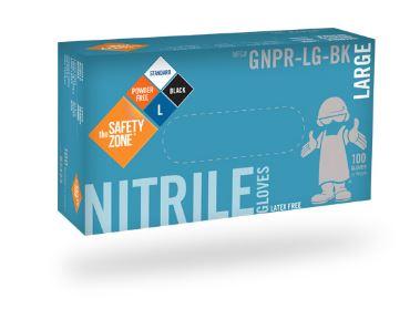 Powder Free Black Nitrile Gloves 3.3 mil 1000/case