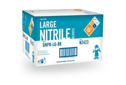 Powder Free Black Nitrile Gloves 3.3 mil 1000/case