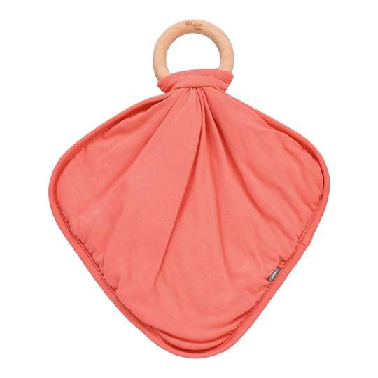 Kyte Baby - Lovey with Removable Wooden Teething Ring Melon Pacifiers & Teething