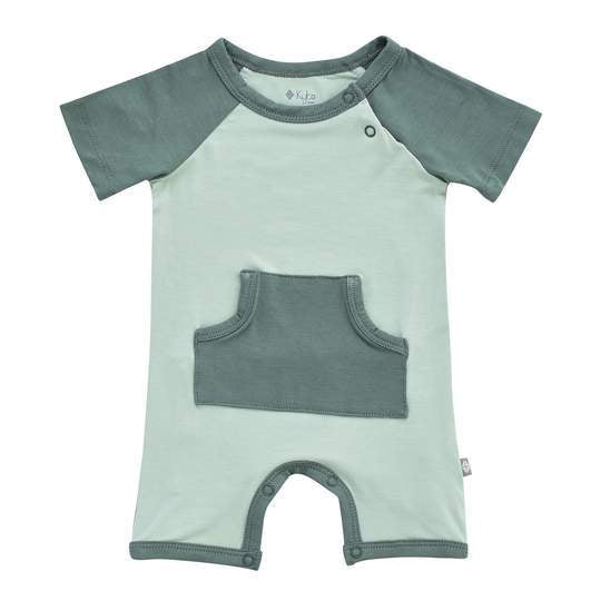 Kyte Baby - Shortalls Romper Sage / 0-3m All Clothing