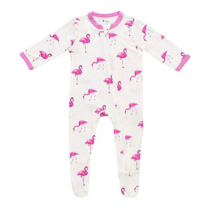 Kyte Baby - Zippered Footie - Printed Flamingo / Newborn Unisex Clothing