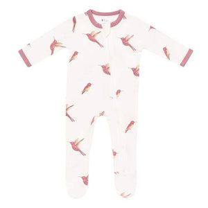 Kyte Baby - Zippered Footie - Printed Hummingbird / Newborn Unisex Clothing
