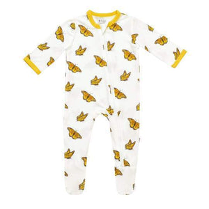Kyte Baby - Zippered Footie - Printed Monarch / Newborn Unisex Clothing