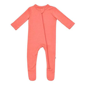 Kyte Baby - Zippered Footie - Solids Melon / Newborn Unisex Clothing