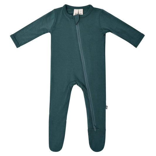 Kyte Baby - Zippered Footie - Solids Newborn / Emerald Unisex Clothing
