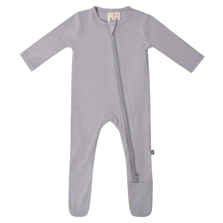 Kyte Baby - Zippered Footie - Solids Storm / Newborn Unisex Clothing