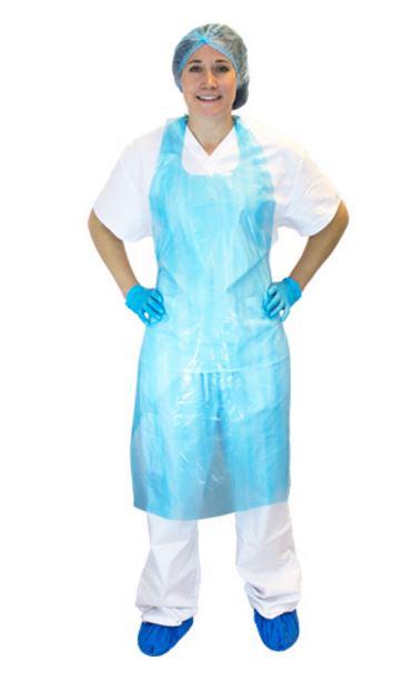 Blue Polyethylene Aprons (Bagged)