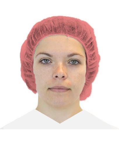 Red Bouffant Caps