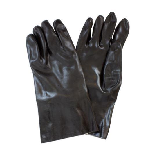 The Safety Zone Black PVC with Smooth Finish with Interlock Lining & Extended Cuff 12"