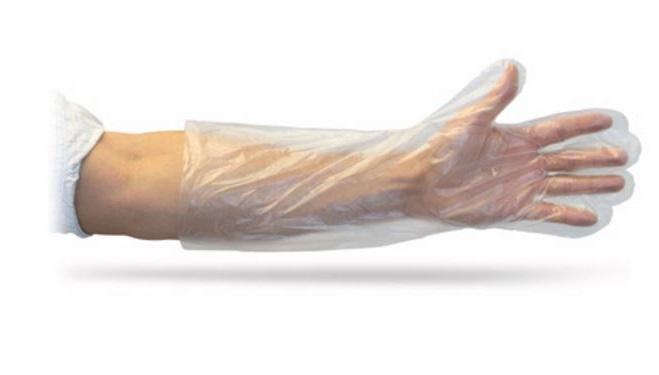 The Safety Zone 18″ Clear Powder Free Polyethylene Gloves