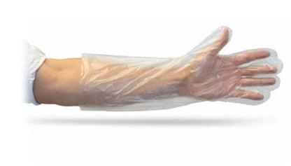 The Safety Zone 18″ Clear Powder Free Polyethylene Gloves