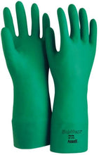 Load image into Gallery viewer, Ansell Sol-Vex® Green Unlined Nitrile Gloves 22 Mil, 18&quot; (pair)
