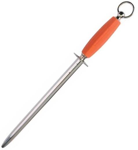 Fischer Classic Knife Sharpener with Orange Handle and Round Polished 12" Blade